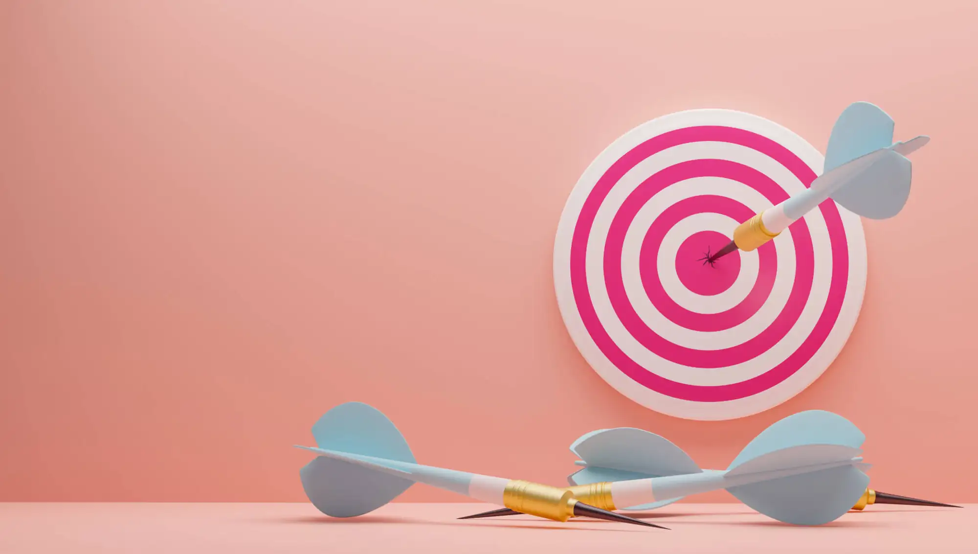 blue dart hitting a bullseye on a target